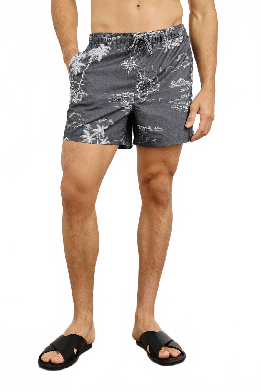 NEW RAILS la brea swim short in paradise washed black